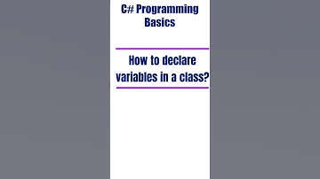 🖥️ How to Declare Variables in a C# Class | Quick Guide! 💡