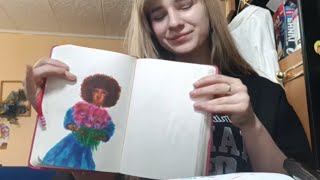 How to Draw An African Girl With A Flower