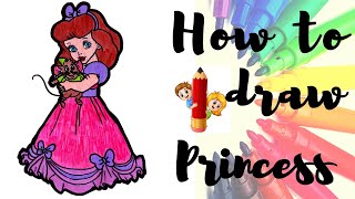 How to draw Princess // Как нарисовать принцессу