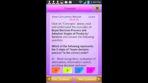 MBA Marketing QVprep Paid Learn Marketing Management app video part 3 Consumer behavior