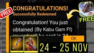 FREE FIRE REDEEM CODE TODAY 25 NOVEMBER 2023 REDEEM CODE FREE FIRE | FF CODE TODAY 25 NOVEMBER