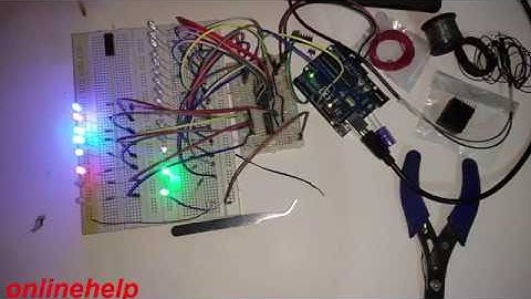 arduino 24 leds using (3) 74hc595 shift registers