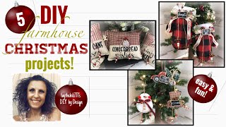 DIY Farmhouse Christmas Decor | DIY DollarTree Christmas Crafts | DIY Christmas Crafts 2021