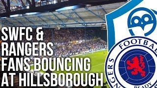 🔵⚪  Rangers and Owls fans bouncing at Sheffield Wednesdays Hillsborough 🦉// DeeJayOne