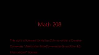 Math 208 tour Fall and Spring