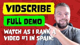 VidScribe Review + FULL Demo - Ranked #1 in Spain