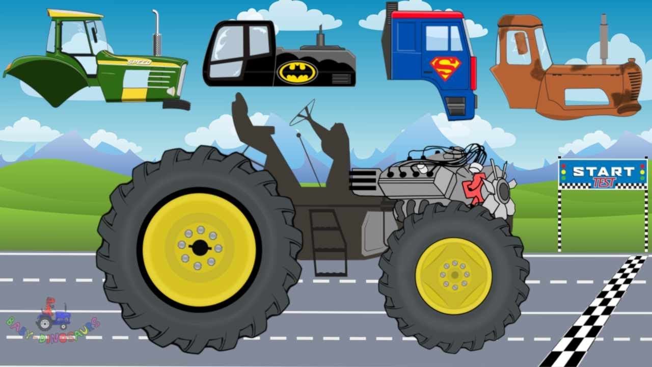 Tractor Racing For Kids Tractor VS Truck Racing Street Vehicles for