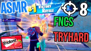 ASMR Gaming 😴 Fortnite FNCS Tryhard Win! Relaxing Gum Chewing 🎮🎧 Controller Sounds + Whispering 💤