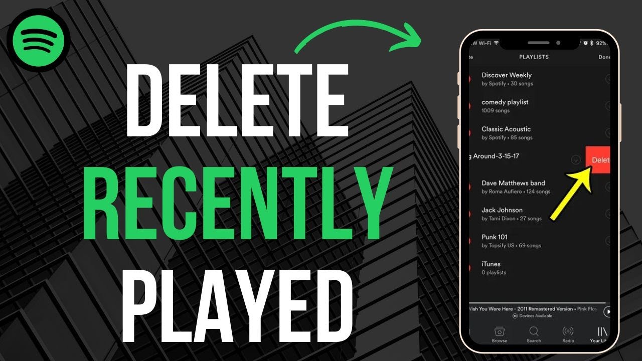 How To Delete Recently Played On Spotify New YouTube