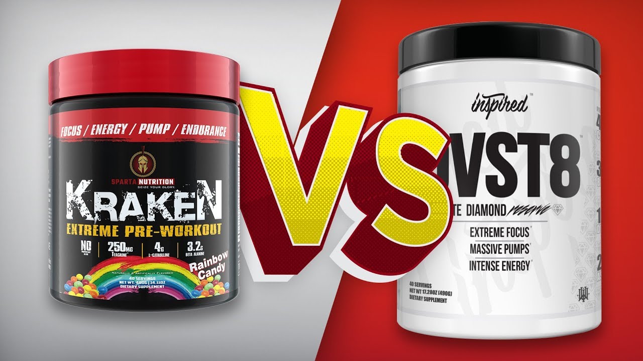 Sparta Nutrition Kraken v Inspired DVST8 White Diamond Reserve Pre-Workout | SUPPWARS