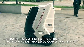 Alibaba Cainiao E-commerce Logistics Delivery Robot by China TMall Global Parntner Web2Asia