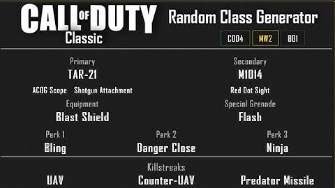 MW2 - Afghan Ground War Domination (24-19) Random Class Generator #97 [2020]