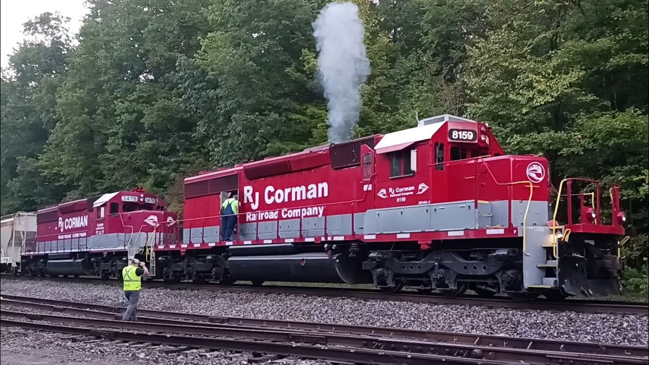RJ Corman SD40-2 startup! 8159 & 3478!!