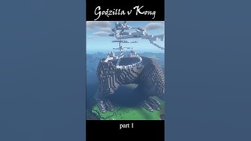 Godzilla v Kong time-lapse build part 1 - Minecraft