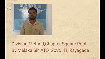 Division Method l Square Root l Workshop Calculation &Science l By Rama Chandra Melaka