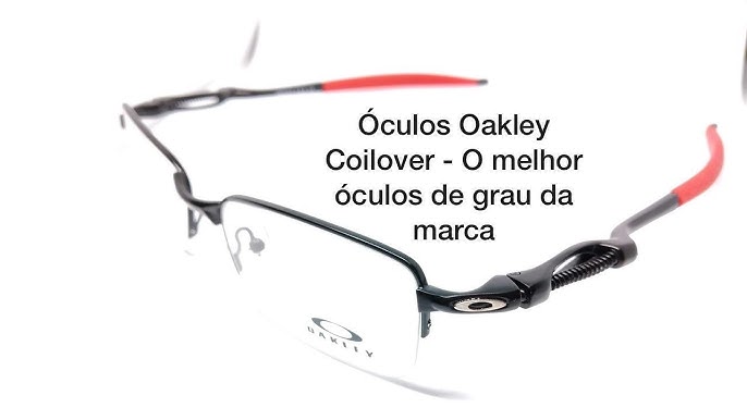 Armação De Óculos Oakley Meio Aro Evade OX3208 Preto E Azul