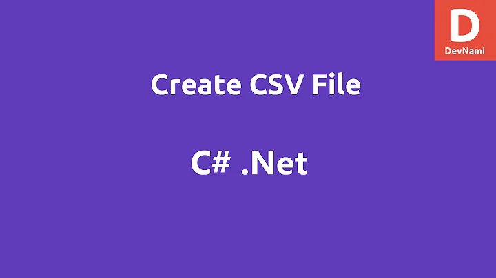 Create CSV File in C#