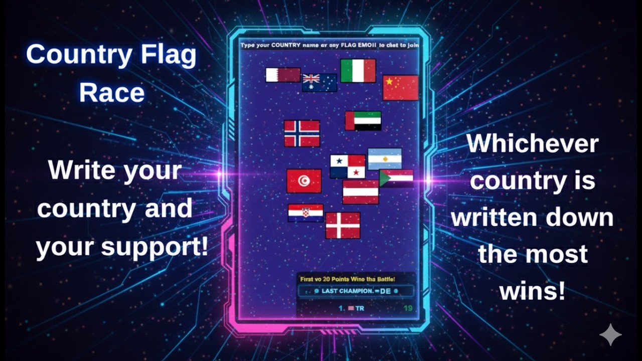 FLAG WARS BRICK BREAKER: Type Your Country to Join! 🚩 First to 20 Wins 🏆