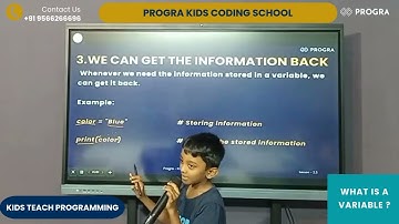 Kid explains what a variable is #python #pythonforkids  #kidsvideo  #codingforkids