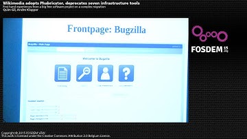 Wikimedia adopts Phabricator - First hand experiences on a complex migration (FOSDEM 2015)