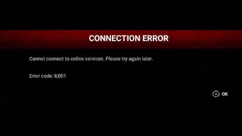 Dead by Daylight Game - Network Error - Cannot connect to online services - Error Code - 8001