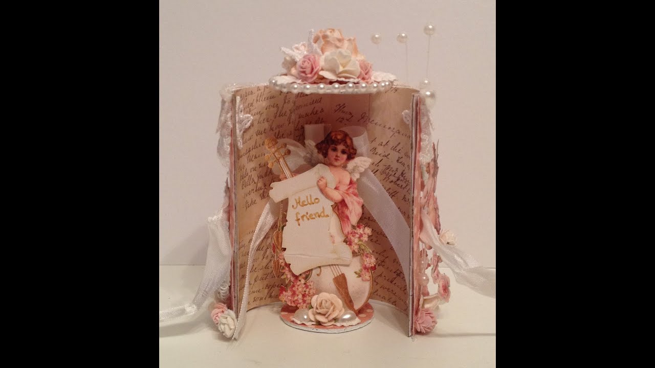 paper roller coaster templates G45 Toilet Paper Roll 3D Card with WOC Beautiful Flowers