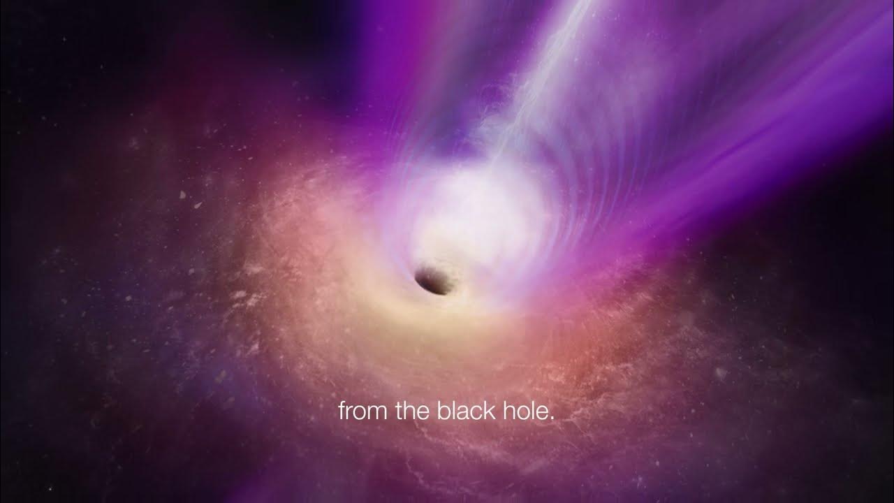 First Image of a Black Hole Expelling a Powerful Jet - YouTube