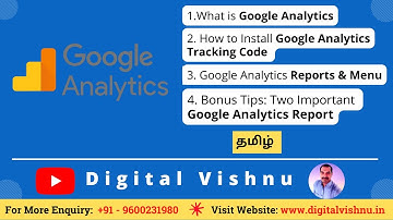 Google Analytics Tutorial for Beginner in Tamil | Two Important Google Analytics Report | #01