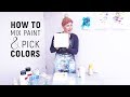 (26) Mixing PAINT & Picking COLORS  acrylic pouring tutorial beginner