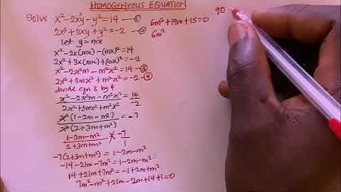 HOMOGENEOUS EQUATION