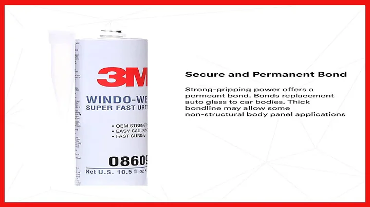 3M 08609 Window-Weld Super Fast Urethane Black Cartridge - 10.5 fl oz.
