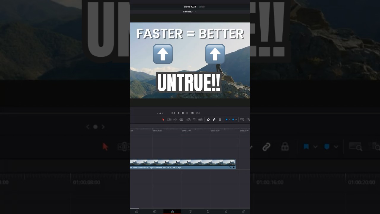 Pro Tip! FASTER isn't always BETTER - DaVinci Resovle