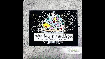 Unity Quick Tip: Stamped Splatter Background + Glittery Cupcake