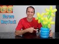como hacer un florero para tus flores con globos - globoflexia facil - como hacer figuras con globos