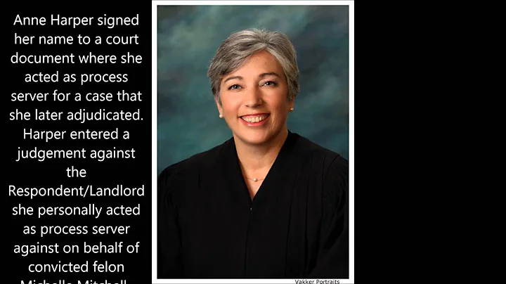 Judge Anne Cathleen Harper's improper behavior