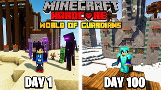 100 Days in GUARDIANS World in Minecraft Hardcore