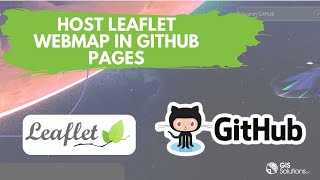 Host Leaflet Webmap on GitHub Pages