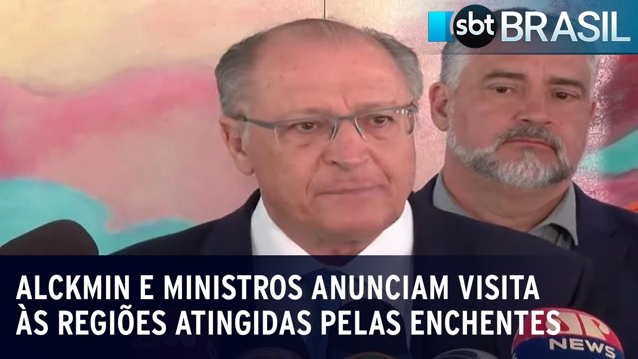 RS: Alckmin e ministros anunciam visita às regiões atingidas pelas enchentes | SBT Brasil (09/09/23)