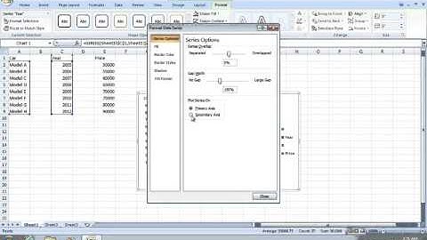 How to Create Excel 2007 Chart with 2 Y axis or X axis
