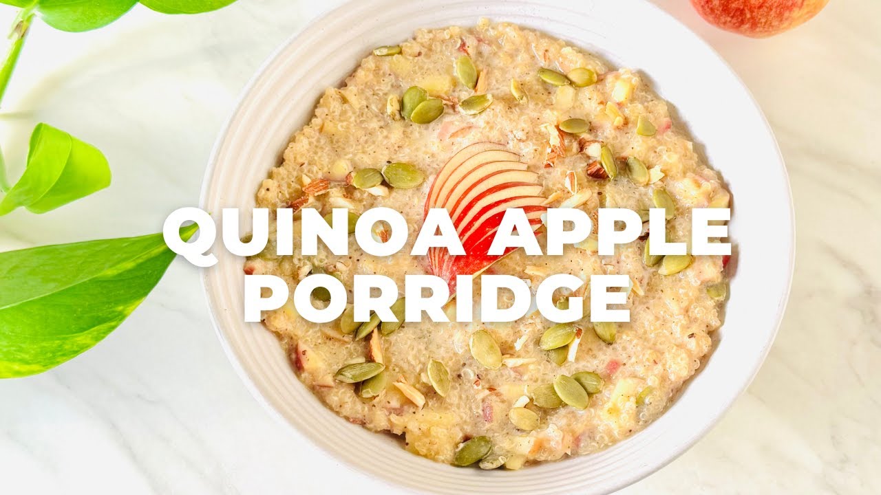 Quinoa Apple Breakfast Porridge l Gluten Free Breakfast Recipe - Flavours Treat