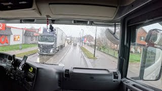 Driving scania cabin view - Småland Sweden
