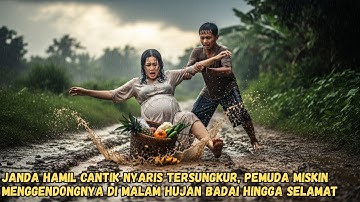Janda Hamil Cantik Nyaris Tersungkur, Pemuda Miskin Menggendongnya di Malam Hujan Badai Hingga...