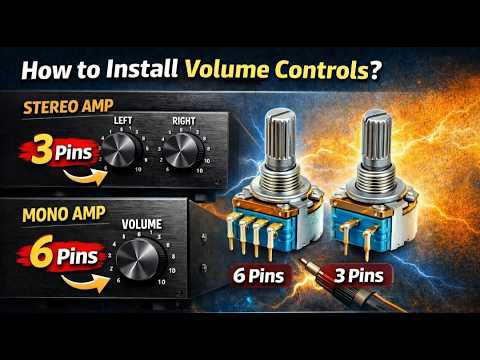 How to Connect 3 Pin & 6 Pin Volume Control to Stereo and Mono ...