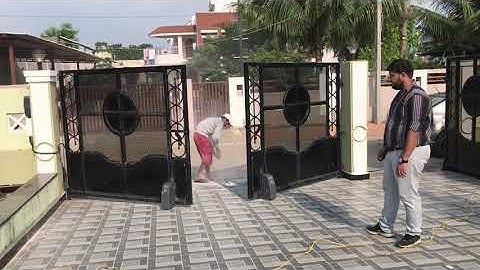 Swing gate automation at kosamba done by krishna home automation +919016042525