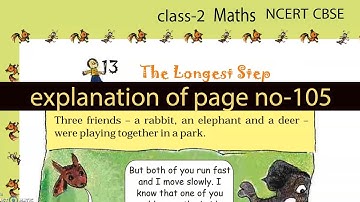 The Longest Steps |pageno-105|NCERT|CBSE|explanationwith bookwork| class=2 | Maths|chapter-13