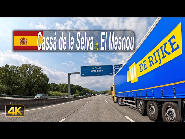 SPAIN Road Trip 🇪🇸 Driving from Cassà de la Selva to El Masnou on the Mediterranean Sea