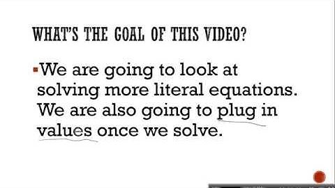 Section 2.5 - Literal Equations and Formulas:  Day 2