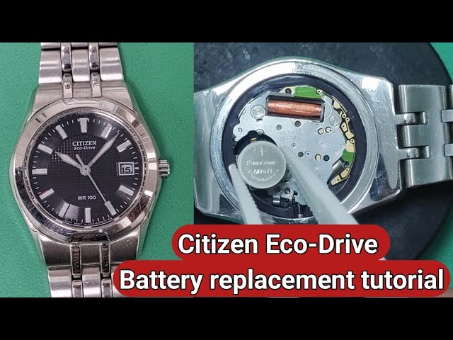 How to replace the battery on Citizen Eco-drive E011. - YouTube