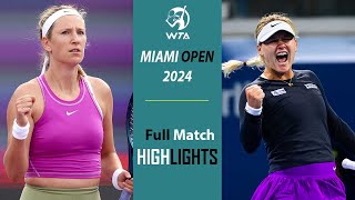 Victoria Azarenka vs Peyton Stearns Highlights | Miami Open 2024