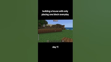 building a house with only placing one block everyday (day 11) #mcpe #minecraft #minecraftbuilding